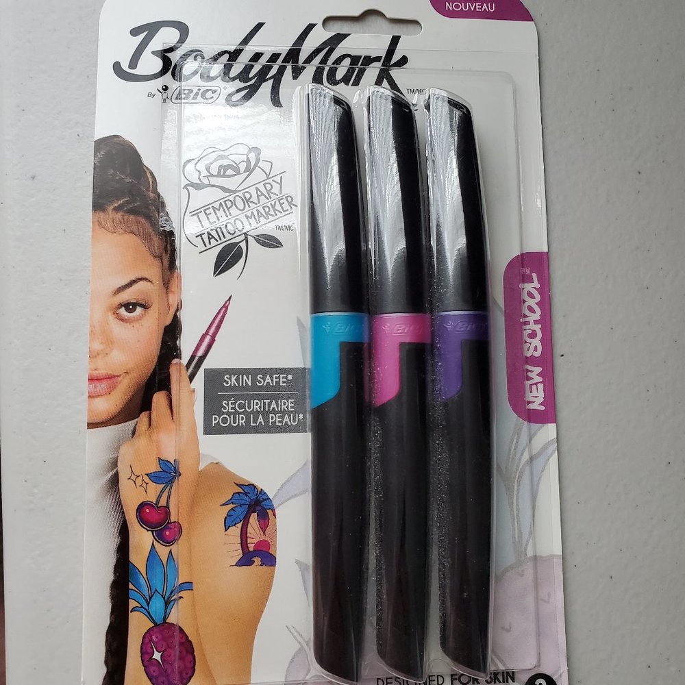 BIC BODYMARK TEMPORARY TATTOO MARKERS + STENCILS